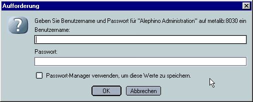 Administration Passwort